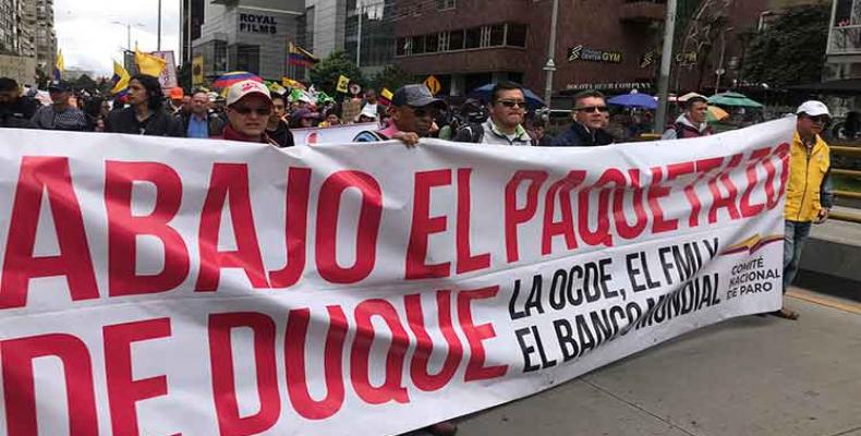 Hoy megaparo contra el gobierno de Duque en toda Colombia