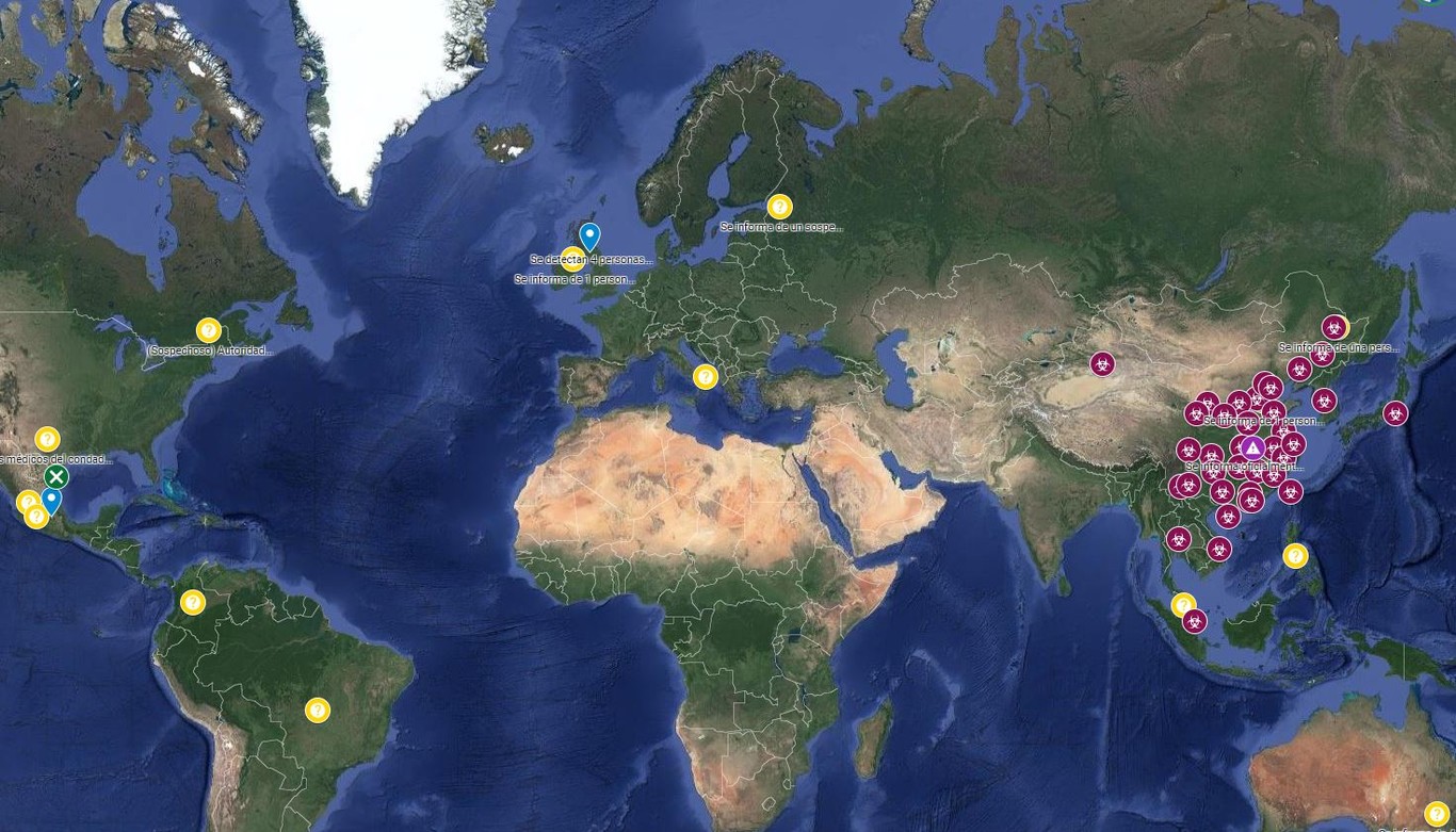 Este mapa interactivo de Google Maps muestra los casos de virus Wuhan que hay en el mundo