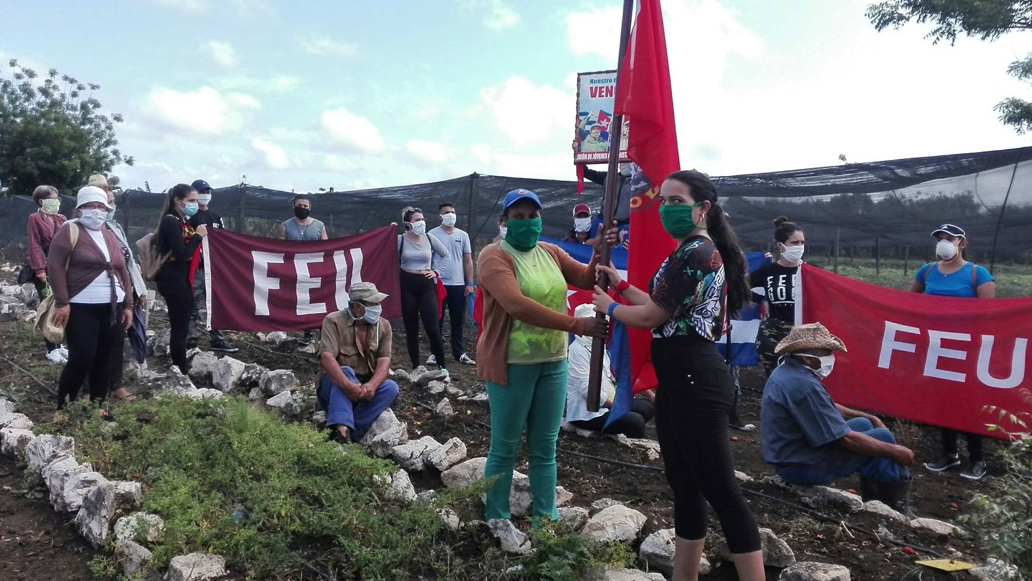 Abanderado en Cabaiguán Contingente Juvenil Universitario “Faustino Pérez Hernández”