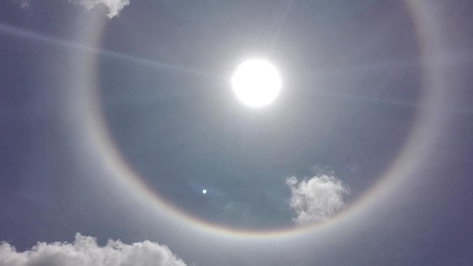 Halo solar, desde Cabaiguán