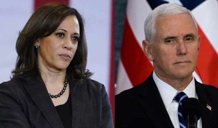 Kamala Harris y Mike Pence de campaña en Wisconsin, EE.UU.
