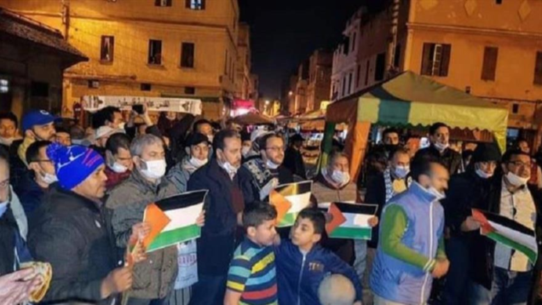 Protestan en ciudades de Marruecos contra establecimiento de relaciones de ese país con Israel