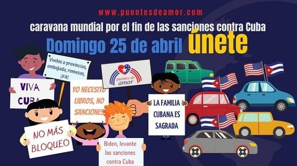 Este fin de semana nueva caravana mundial contra el bloqueo de EEUU a Cuba