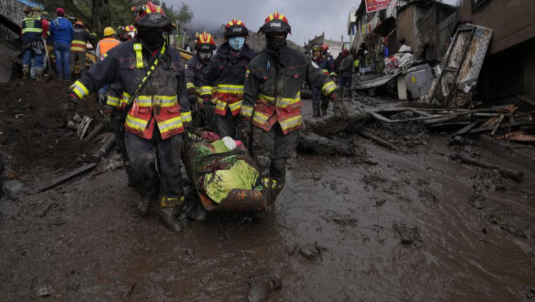Aumenta a 24 la cifra de fallecidos tras aluvión en Quito, Ecuador