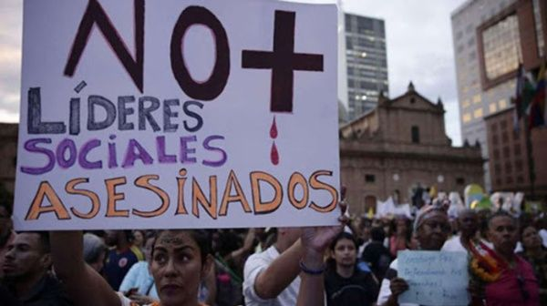 Alertan sobre el incremento de líderes sociales asesinados en Colombia