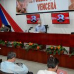 Miguel Díaz-Canel Bermúdez preside en Sancti Spíritus una reunión de trabajo con los principales cuadros políticos del territorio