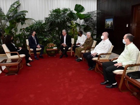 Sostuvo Díaz-Canel encuentro con el Presidente de Sherritt – International