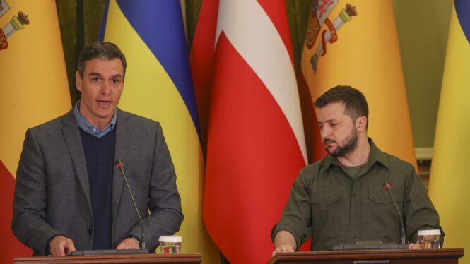 Pedro Sánchez llega a Ucrania para reunirse con Vladímir Zelenski