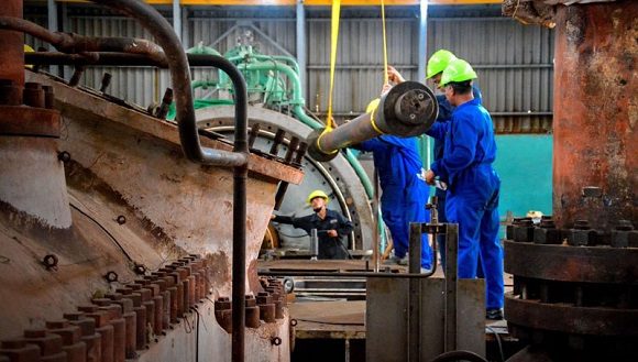 Progresa reparación del bloque dos de la termoeléctrica de Felton