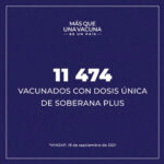 El presidente Miguel Díaz-Canel resaltó hoy como otro aporte de la ciencia cubana la aprobación del uso de emergencia de la vacuna nacional Soberana Plus en mayores de 19 años de edad, convalecientes a la Covid-19.