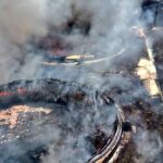 Combinación de espuma y agua apuntan a la extinción del incendio en Matanzas