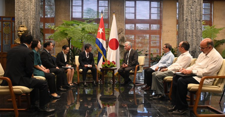 Díaz-Canel calificó de ejemplar y de respeto mutuo las relaciones Cuba-Japón