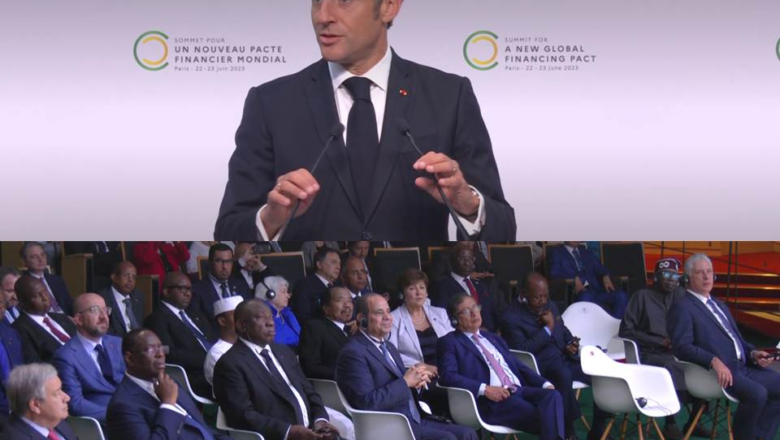 Macron propone pacto mundial contra pobreza y cambio climático