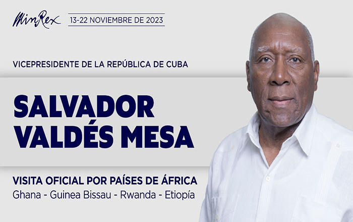 Vicepresidente de Cuba inicia gira por África