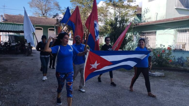Inició recorrido de la bandera Aniversario 85 de la CTC por centros laborales destacados de Cabaiguán (+Fotos)