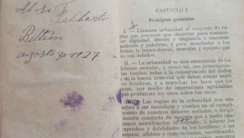 Filiberto Beltrán y el Manual de Urbanidad