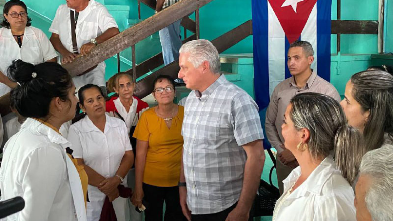Intercambió presidente de Cuba con trabajadores de la pesca en Camagüey