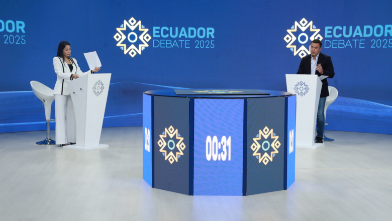 Noboa vs. González, tenso debate presidencial en Ecuador