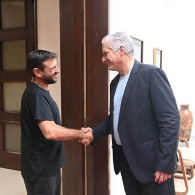 Recibió Díaz-Canel a líder de Patria Grande de Argentina