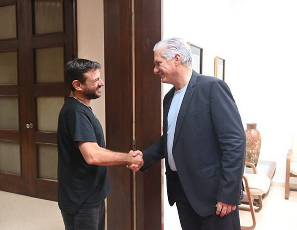 Recibió Díaz-Canel a líder de Patria Grande de Argentina