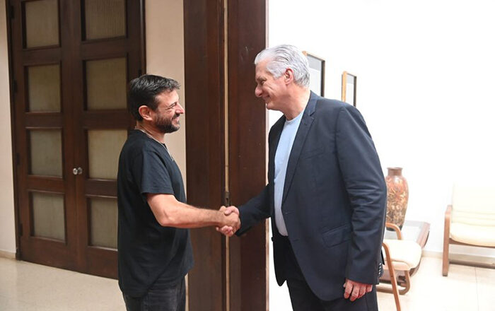 Recibió Díaz-Canel a líder de Patria Grande de Argentina