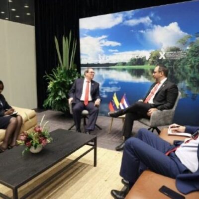 Sostienen encuentro en Bogotá cancilleres de Venezuela y Cuba