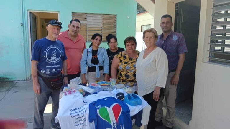 Reciben instituciones cabaiguanenses donación de amigos italianos, defensores de la Revolución Cubana (+Audio y Fotos)