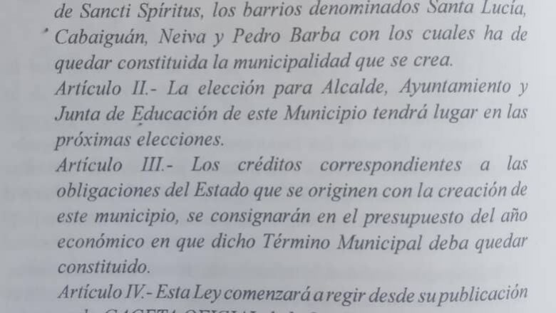 La municipalidad de Cabaiguán: un hecho histórico de trascendencia para este terruño