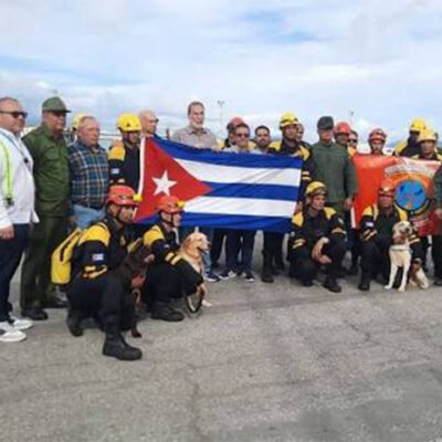 Brigada cubana de rescatistas en Venezuela