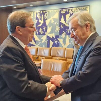 Secretario General de la ONU recibe a canciller cubano
