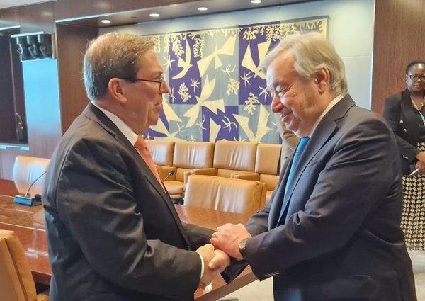 Secretario General de la ONU recibe a canciller cubano